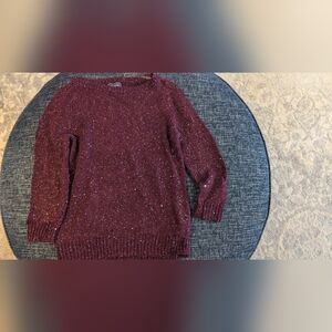 Chaps Women's Sparkling Maroon Sweater